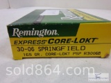Full box - Remington Core-Lokt .30-06 Springfield - 165-grain