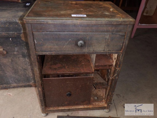 Antique wooden side table - project-ready