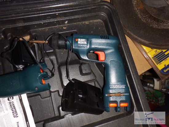 Black and Decker cordless drill with charger