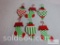 Assorted metal Christmas ornaments