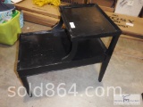 Black painted wooden end table