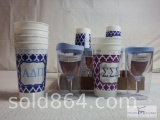 Plastic cups and wine tumblers