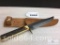 FIXED ORIGINAL BOWIE KNIFE WITH SHEATH -BUFFALO BRAND -SOLINGEN GERMANY -STAG/BONE HANDLE