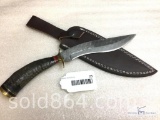 DAMASCUS BLADE -CURVED WITH SHEATH