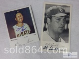 Al Santorini and Vernon Law signed promo cards