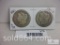 1881-P and 1900-O Morgan silver dollars