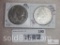1897-P and 1890-O Morgan silver dollars