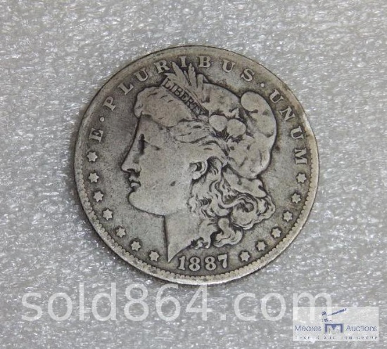 1887-O Morgan silver dollar