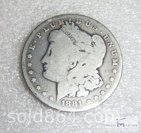 1881-S Morgan silver dollar