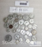 Silver coinage - $6.00 face value - dimes, quarters, halves