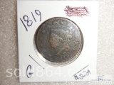 1819 Large cent - G condition