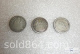 Group of 3 - Seated Liberty dimes - 1841, 1842 and 1857