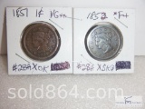 1851 and 1852 large cents