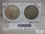 1879-S and 1894-O Morgan silver dollars