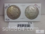 1880-S and 1890-O Morgan silver dollars