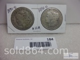 1890-O and 1896-O Morgan silver dollars