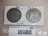 1890-O and 1901-O Morgan silver dollars