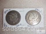 1899-O and 1901-O Morgan silver dollars