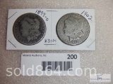 1899-O and 1902-P Morgan silver dollars