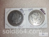 1899-O and 1900-P Morgan silver dollars