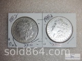 1882 and 1883 Morgan silver dollars