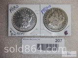 1882 and 1883-O Morgan silver dollars