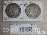 Group of (2) - 1889-O Morgan silver dollars
