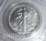 1945 Walking Liberty half dollar