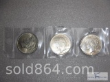 Group of 3 - mixed Peace dollars