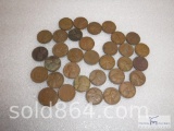 Mixed lot of wheat cents