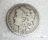 1884-P Morgan silver dollar