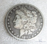 1883-O Morgan silver dollar