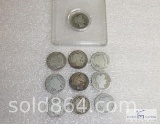 Group of 10 - mixed Barber silver dimes