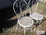 Group of (2) metal outdoor patio chairs