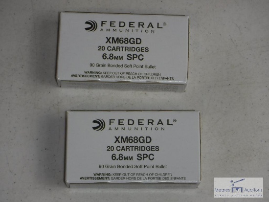 (2) boxes - 6.8mm SPC XM68GD ammunition - Federal ammunition