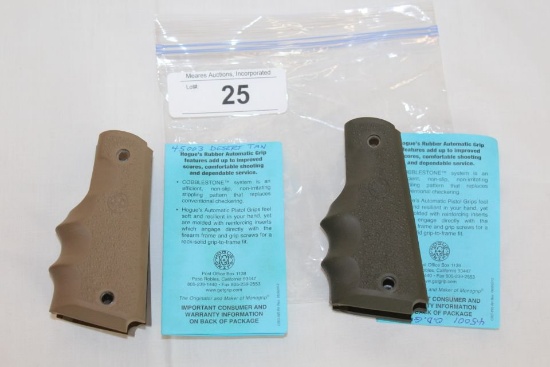 2 Hogue Wrap Around Rubber Grips for 1911 .45 Full Size Models.