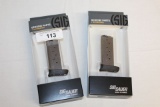 2 New Sig Sauer 938 9mm 7-Round Magazines.