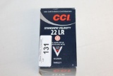 500 Rounds of CCI .22LR 40 Gr. Ammo.