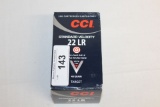 500 Rounds of CCI .22LR 40 Gr. Ammo.
