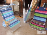 BEACH CHAIRS, FLAGS, UMBRELLA, REFLECTORS