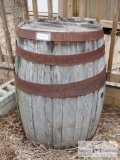 WOODEN BARREL W/ LID