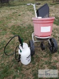 SEED SPREADER AND SPRAYER