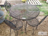 OUTDOOR PATIO TABLE AND 3 CHAIRS