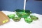 Green w/Gold Decorations Center Bowl and Desserts.