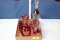 Cranberry Decanter w/6 Glasses and Decanter w/8 Glasses.