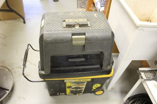 Workforce Mobile Tool Chest and Stool w/Tool Storage.