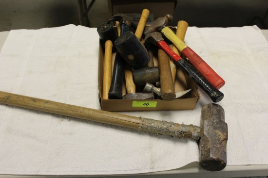 Large Lot of Hammers and Sledge Hammer.