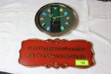 Billiards Clock and Sign