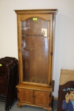 Gun Cabinet w/Glass Front and 2 Door Bottom Cabinet.