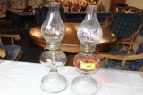 Pair of Oil Lamps.